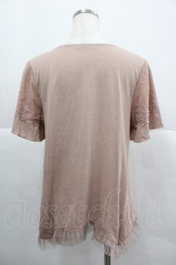 画像2: axes femme / シャンデリアptTシャツ M ピンク I-25-12-24-074-AX-TS-TE-ZI