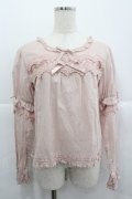 PINK HOUSE / ケミカルレース使いブラウス  ピンク I-25-12-24-075-LO-BL-TE-ZI
