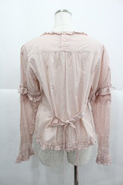 画像2: PINK HOUSE / ケミカルレース使いブラウス  ピンク I-25-12-24-075-LO-BL-TE-ZI