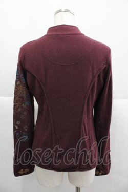 画像2: Ozz oneste / チャイナデザインハイネックZIPトップス  ボルドー I-25-12-24-079-OO-TO-SA-ZI