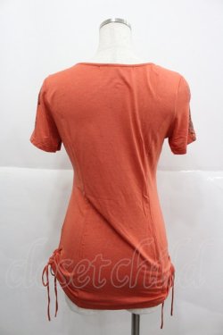 画像2: Rozen Kavalier / フロントプリント裾絞り半袖カットソー  オレンジ I-25-12-24-080-OO-TO-SA-ZI