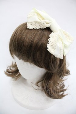 画像1: BABY,THE STARS SHINE BRIGHT / ナナメリボンカチューシャ  アイボリー I-25-12-24-009-BA-ZA-SA-ZI