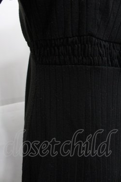 画像3: Ozz oneste / フロント編み上げサイド刺繍長袖ワンピース  黒 I-25-12-24-089-OO-OP-SA-ZI