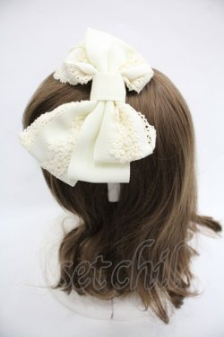 画像3: BABY,THE STARS SHINE BRIGHT / ナナメリボンカチューシャ  アイボリー I-25-12-24-009-BA-ZA-SA-ZI