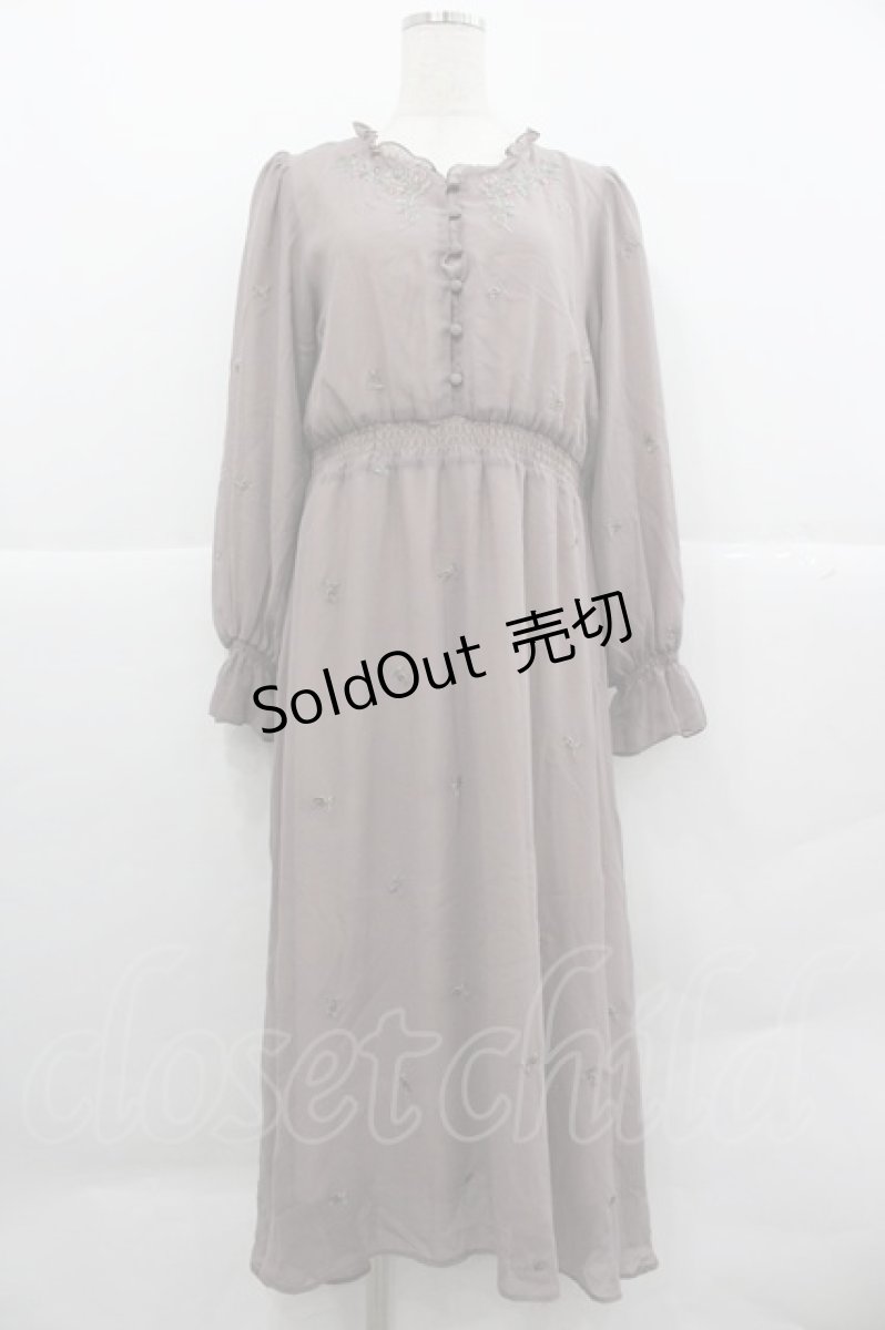画像1: an another angelus / ローズ刺繍シフォンワンピース  ピンク I-25-12-24-103-CA-OP-SA-ZT255 (1)