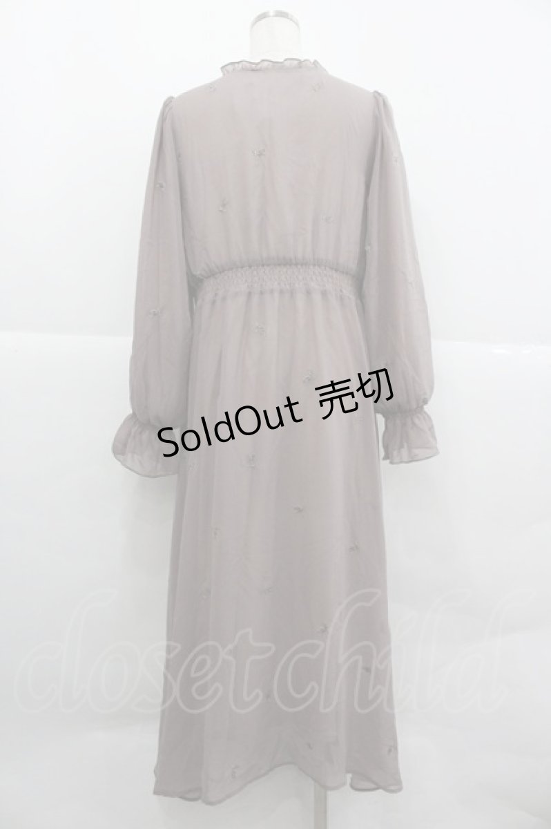 画像2: an another angelus / ローズ刺繍シフォンワンピース  ピンク I-25-12-24-103-CA-OP-SA-ZT255 (2)