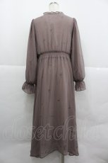 画像2: an another angelus / ローズ刺繍シフォンワンピース  ピンク I-25-12-24-103-CA-OP-SA-ZT255 (2)