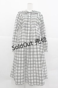 PINK HOUSE / ギンガムチェックフードワンピース  黒Ｘ白 I-25-12-24-108-LO-OP-SA-ZI