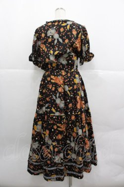 画像2: PINK HOUSE / ギンガムうさぎプリントワンピース  黒 I-25-12-24-110-LO-OP-SA-ZI