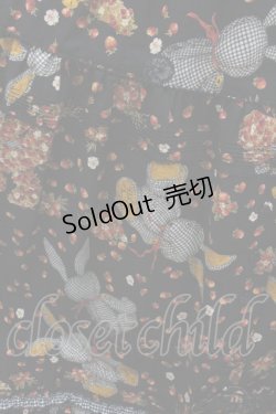 画像3: PINK HOUSE / ギンガムうさぎプリントワンピース  黒 I-25-12-24-110-LO-OP-SA-ZI