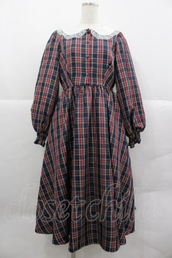 画像1: m petit by misako / ハローキティチェックワンピース M ネイビーＸレッドチェック I-25-12-24-111-LO-OP-SA-ZI