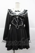 DearMyLove / ハートビジューリボンレース学園ワンピース M 黒Ｘ白 I-25-12-24-116-EL-OP-SA-ZI