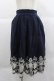 画像1: axes femme / 裾刺繍スカート M ネイビー I-25-12-24-123-AX-SK-TE-ZI (1)
