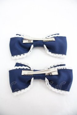 画像2: Chalmiere / リボンクリップセット  紺 I-25-12-24-013-0-AC-SA-ZI