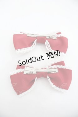 画像2: Chalmiere / リボンクリップセット  赤 I-25-12-24-015-0-AC-SA-ZI