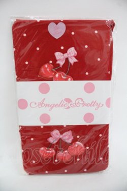 画像1: Angelic Pretty / Wrapping Cherryタイツ  赤 I-25-12-24-026-AP-AC-SA-ZI