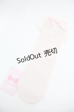 画像1: Angelic Pretty / Lacyクルー丈ソックス  ピンク I-25-12-24-035-AP-ZA-SA-ZI
