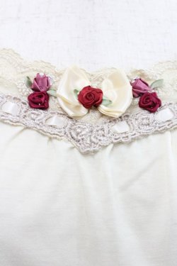 画像3: axes femme / プチローズリボンカットソー  アイボリー I-25-12-27-041-AX-TO-SA-ZI