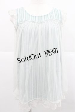 画像1: axes femme / ストライプノースリーブトップス  ミント I-25-12-27-042-AX-TO-SA-ZI