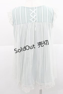 画像2: axes femme / ストライプノースリーブトップス  ミント I-25-12-27-042-AX-TO-SA-ZI