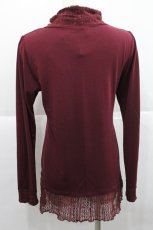 画像2: axes femme / レーシーロングタートル M ワイン I-25-12-27-045-AX-TO-TE-ZI (2)
