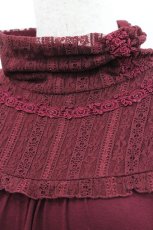 画像3: axes femme / レーシーロングタートル M ワイン I-25-12-27-045-AX-TO-TE-ZI (3)