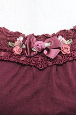 画像3: axes femme / プチローズリボンカットソー  ボルドー I-25-12-27-049-AX-TO-SA-ZI