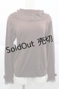 axes femme kawaii / レーシーフリルニットプル M ブラウン I-25-12-27-053-AX-TO-TE-ZI