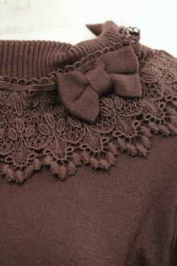 画像3: axes femme kawaii / レーシーフリルニットプル M ブラウン I-25-12-27-053-AX-TO-TE-ZI