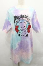 画像1: LISTEN FLAVOR / サイケデリックベア タイダイトップス  ミント I-25-12-27-055-PU-TS-SA-ZI (1)