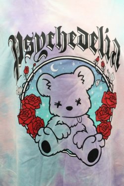 画像3: LISTEN FLAVOR / サイケデリックベア タイダイトップス  ミント I-25-12-27-055-PU-TS-SA-ZI