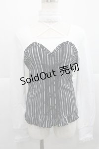 PUTUMAYO / Midnight Parade切替カットソー  黒Ｘ白 I-25-12-27-057-PT-TO-SA-ZI