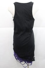 画像2: CIVARIZE / Poisonous クラッシュ加工フェイクレイヤードタンクトップ 44 黒Ｘ紫 I-25-12-27-060-GO-TO-SA-ZI (2)