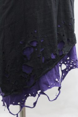 画像3: CIVARIZE / Poisonous クラッシュ加工フェイクレイヤードタンクトップ 44 黒Ｘ紫 I-25-12-27-060-GO-TO-SA-ZI
