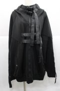 REVENGE GALLERY / ベルトデザインパーカー  黒 I-25-12-27-062-0-TO-SA-ZI