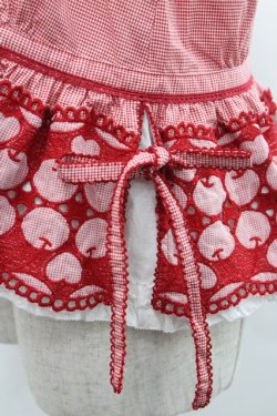 画像4: PINK HOUSE / チェリーレース使いギンガムチェックブラウス  赤 I-25-12-27-063-LO-BL-SA-ZI