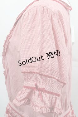 画像5: PINK HOUSE / チェリーレース使いギンガムチェックブラウス  赤 I-25-12-27-063-LO-BL-SA-ZI