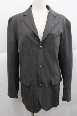 画像1: AXES-X / ヴィクトリアンストライプジャケット L グレー I-25-12-27-067-LO-JA-SA-ZI