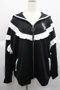 TRAVAS TOKYO / セーラーカラーフリルトラックジャケット  黒Ｘ白 I-25-12-27-071-PU-JA-SA-ZI