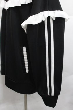 画像3: TRAVAS TOKYO / セーラーカラーフリルトラックジャケット  黒Ｘ白 I-25-12-27-071-PU-JA-SA-ZI