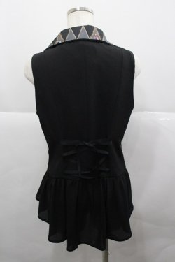 画像2: axes femme kawaii / ダイヤ柄ベスト M ブラック I-25-12-27-012-AX-TO-SA-ZI