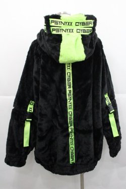 画像2: PSYNYXX / サイバーファーブルゾン  黒Ｘ緑 I-25-12-27-074-0-TO-SA-ZI