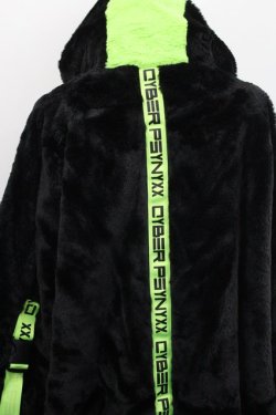 画像3: PSYNYXX / サイバーファーブルゾン  黒Ｘ緑 I-25-12-27-074-0-TO-SA-ZI