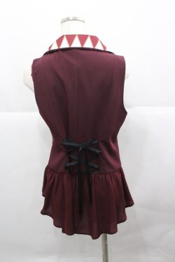 画像2: axes femme kawaii / ダイヤ柄ベスト  ワイン I-25-12-27-013-AX-TO-SA-ZI