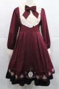 Amavel / Wonderlandカットワークワンピース  ボルドー I-25-12-27-078-CA-OP-SA-ZI