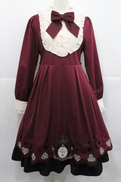 画像1: Amavel / Wonderlandカットワークワンピース  ボルドー I-25-12-27-078-CA-OP-SA-ZI