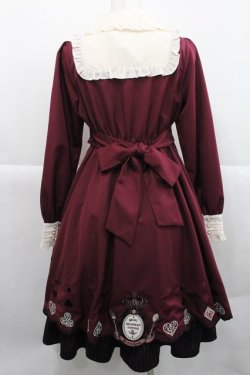 画像2: Amavel / Wonderlandカットワークワンピース  ボルドー I-25-12-27-078-CA-OP-SA-ZI