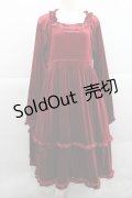 Virally / hsベロア2WAYワンピース L 濃赤 I-25-12-27-079-0-OP-SA-ZI