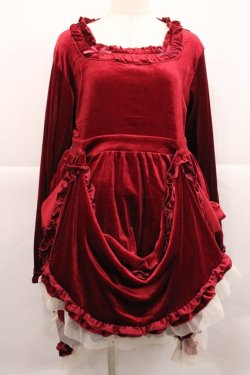 画像3: Virally / hsベロア2WAYワンピース L 濃赤 I-25-12-27-079-0-OP-SA-ZI