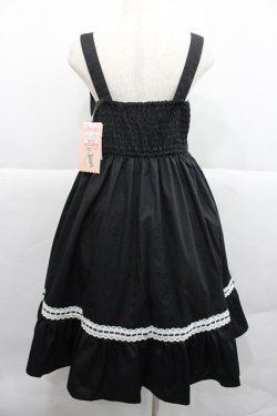 画像2: Eri Aino's collaboration / シャーロットの水曜日 ジャンパースカート LL 黒 I-25-12-27-080-0-OP-SA-ZI